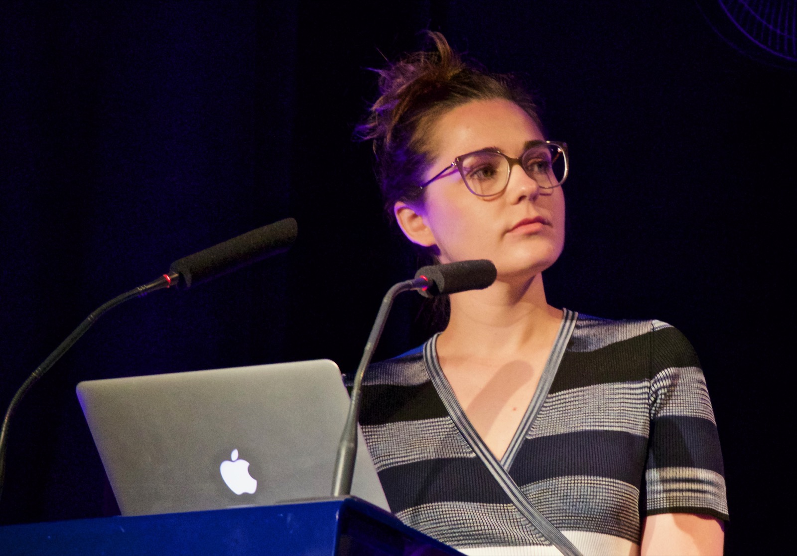 Amy King from The Lily talking at the News Impact Summit, Paris