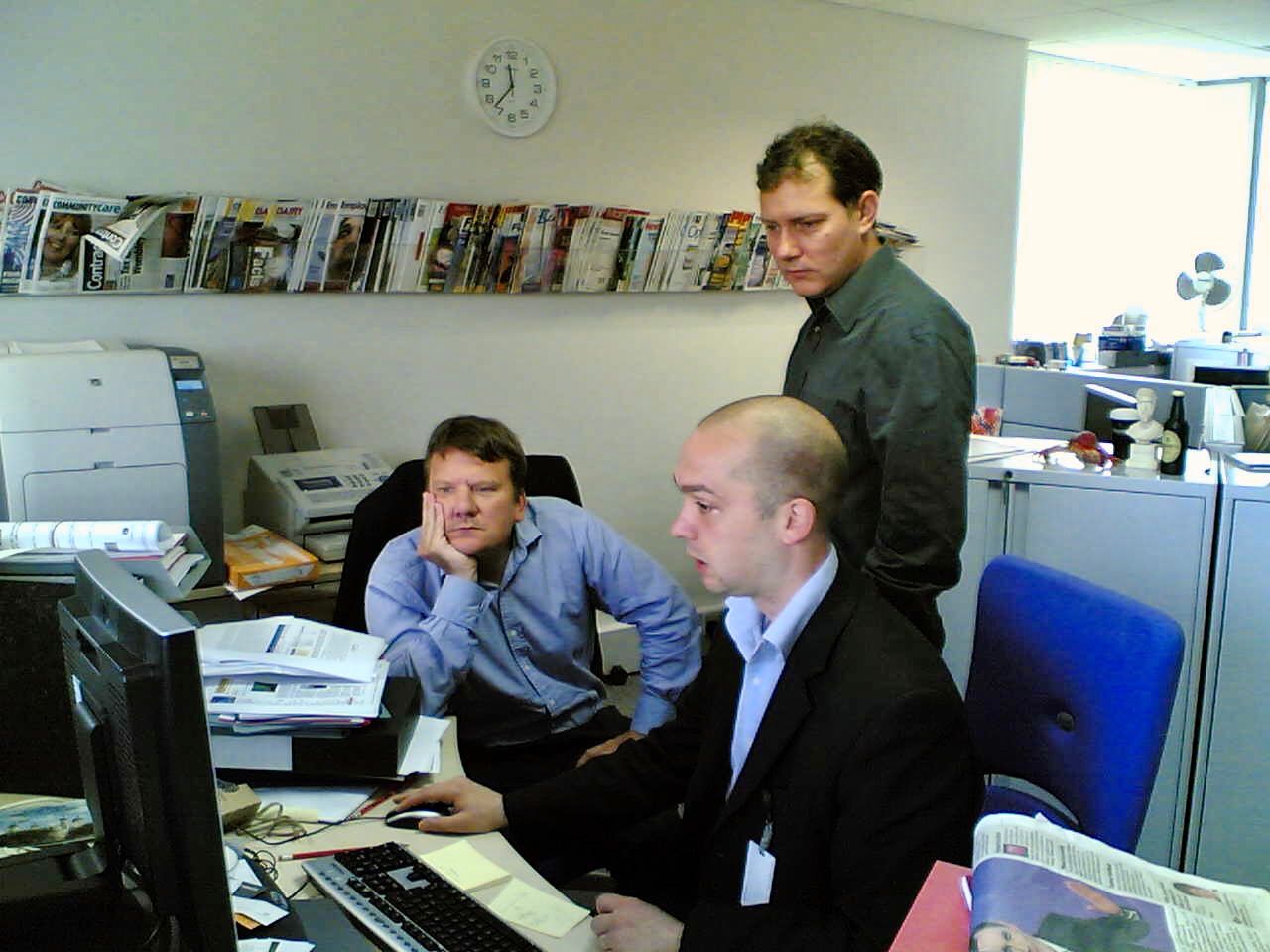 Piers, Lindsay and Andrew in RBI's business development office