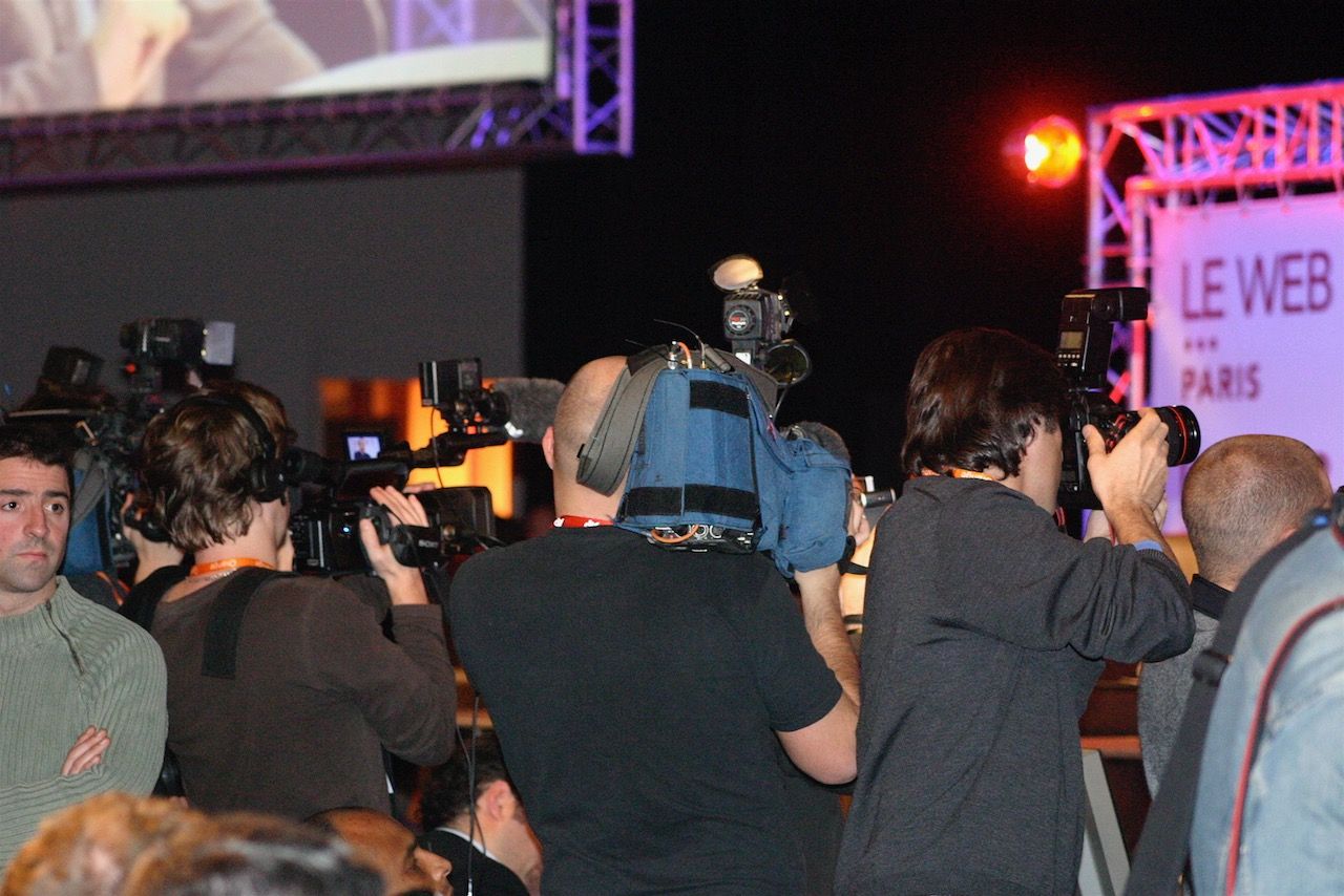 The French media out in force for Sarkozy