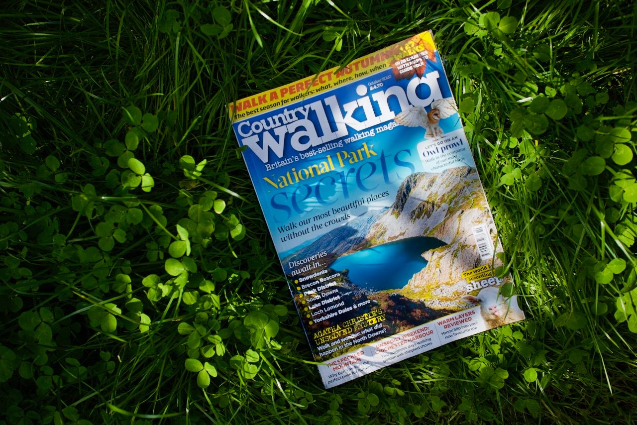 Country Walking magazine in the grass