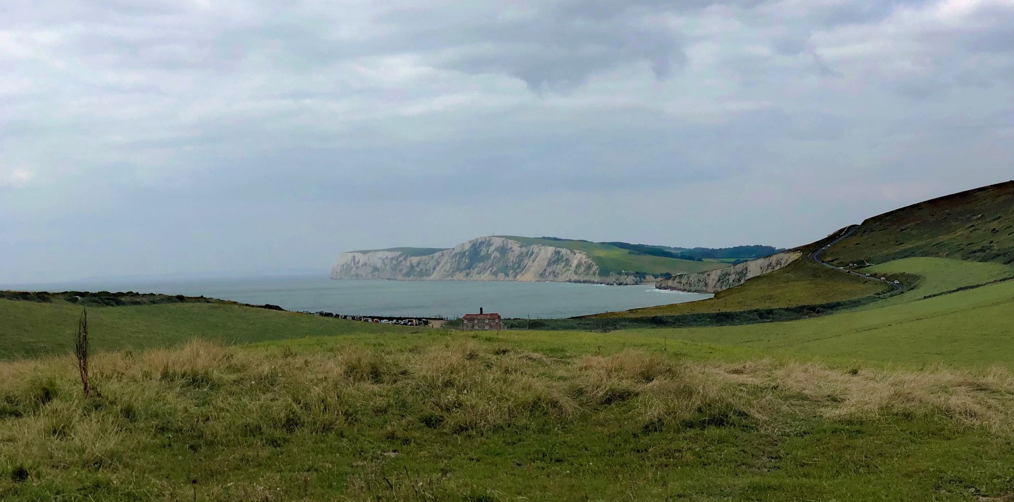 A view of a bay on the west coast of the Isle of Wight. 