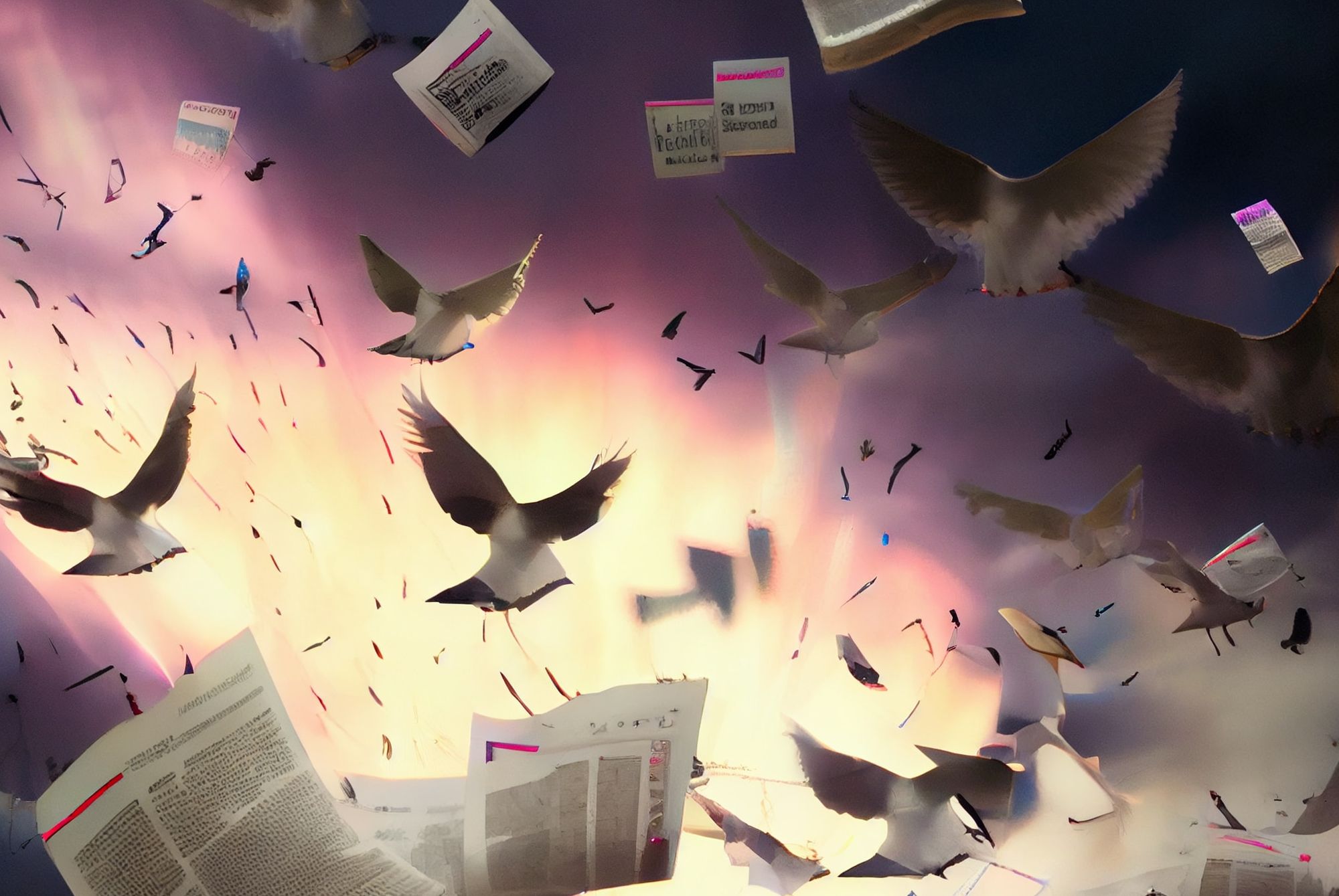 Birds and news aggregating together