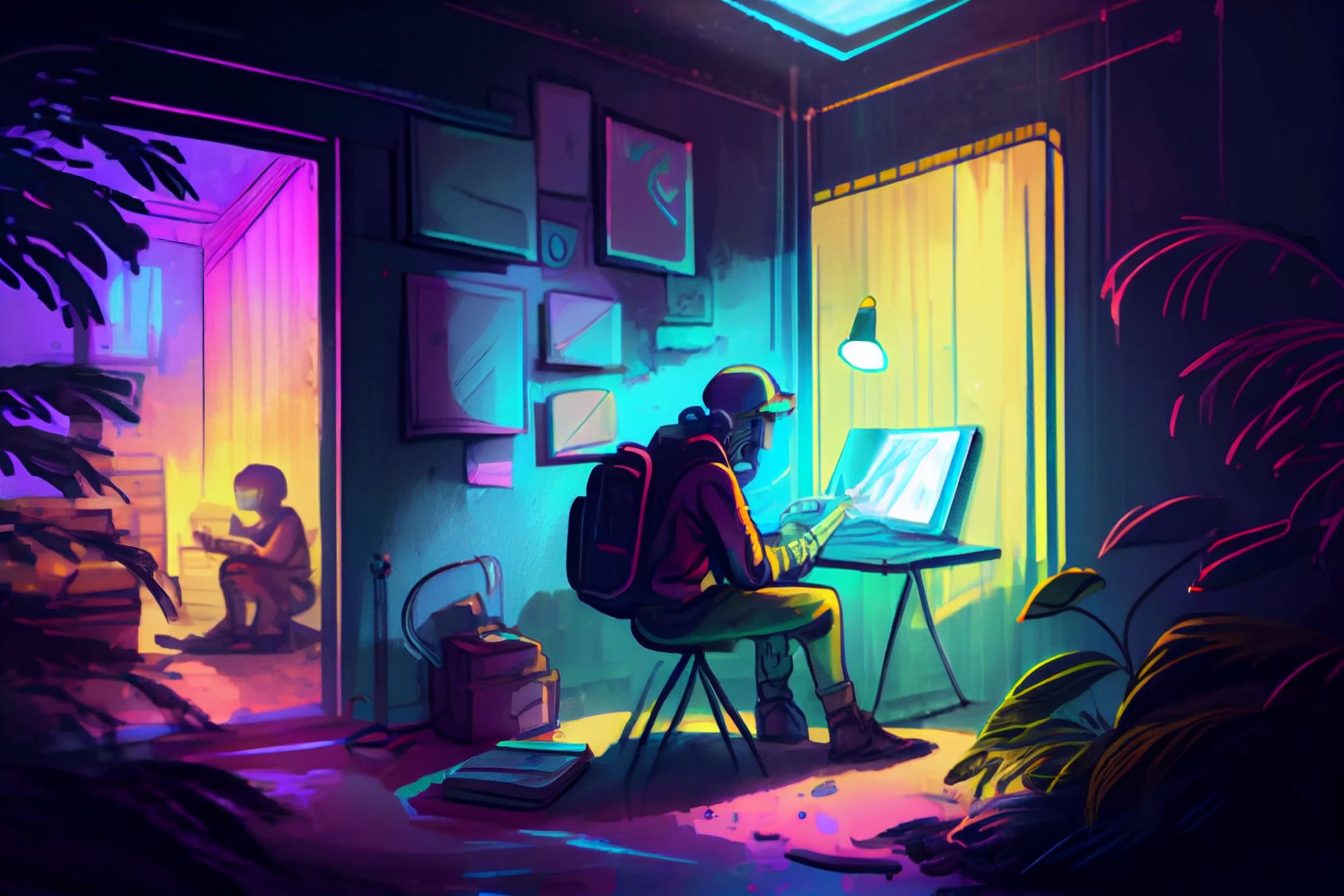 A YouTuber streams while a journalist sits in obscurity