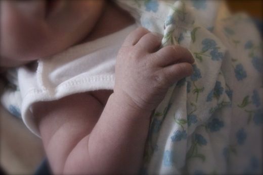 The hand of a baby.