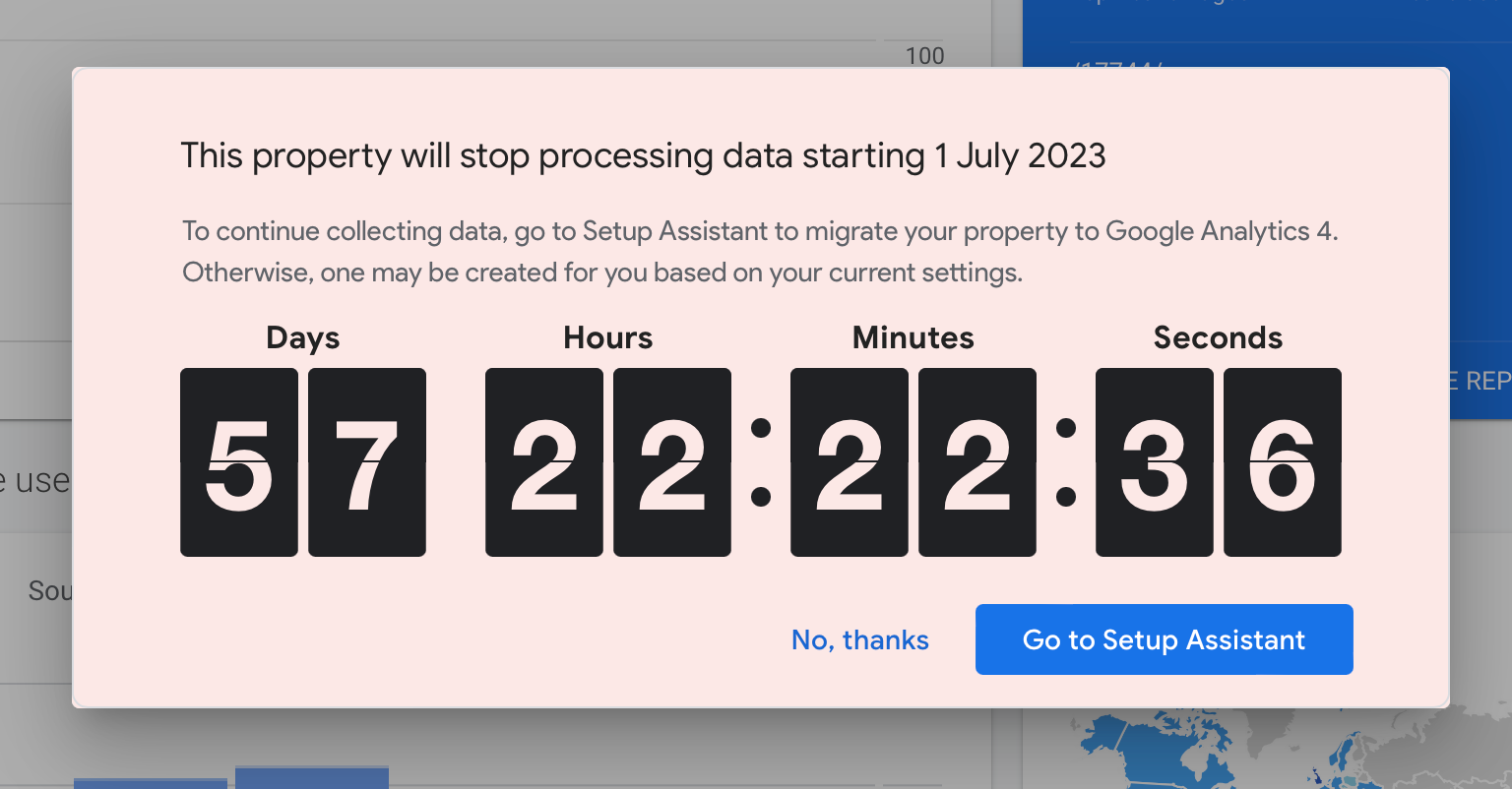 A countdown to the end of Universal Analytics