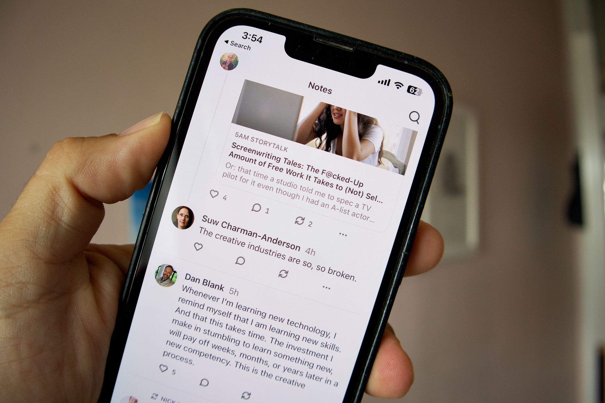 Substack Notes in the iOS app