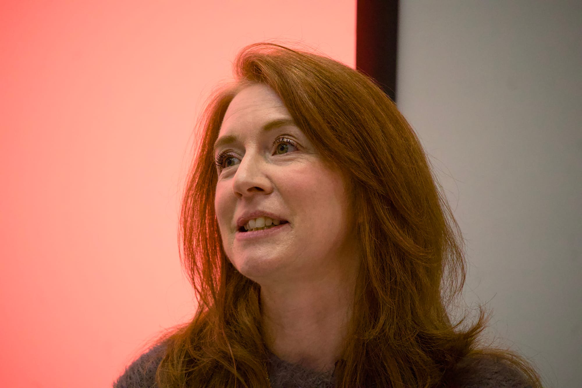 Jodie Ginsberg giving the James Cameron Memorial Lecture at City St George's, London