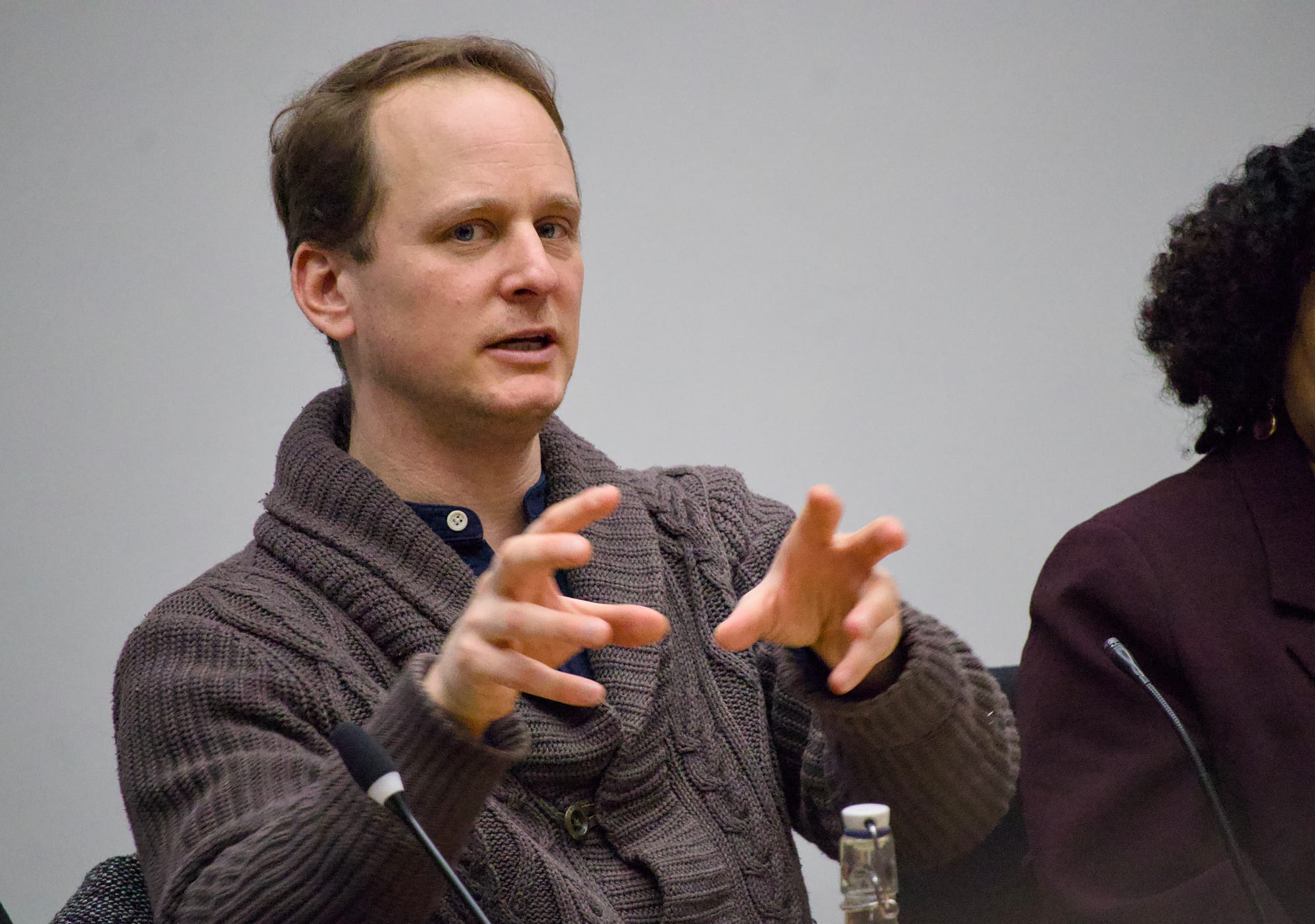 Franz Wild of the Bureau of Investigative Journalism speaking at the UK Media Freedom Forum