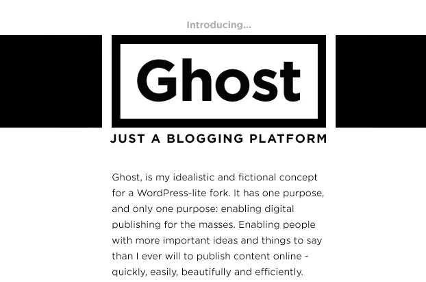 Ghost: blogging