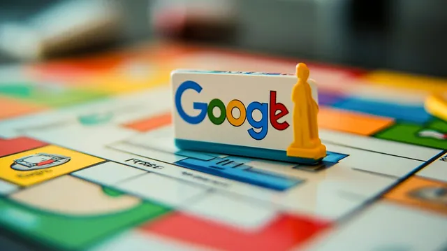 A Google-themed Monopoly board, generated by Midjourney