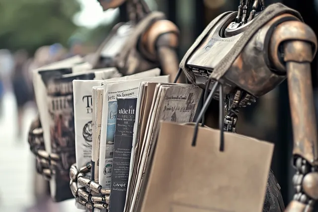 Robots shopping for newspapers and magazines