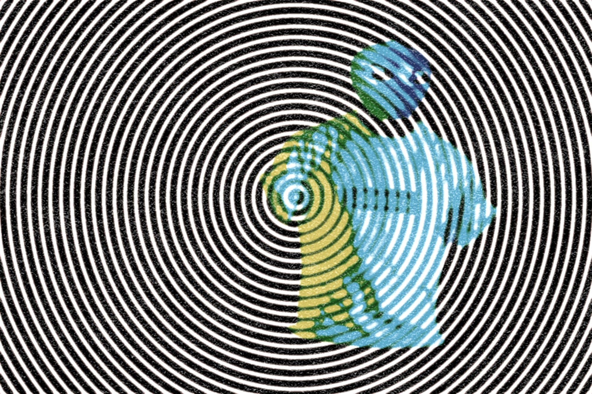 blue green and yellow abstract painting