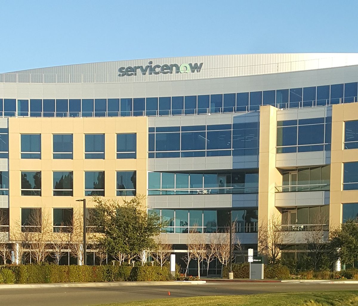 ServiceNow global headquarters in Santa Clara, CA.