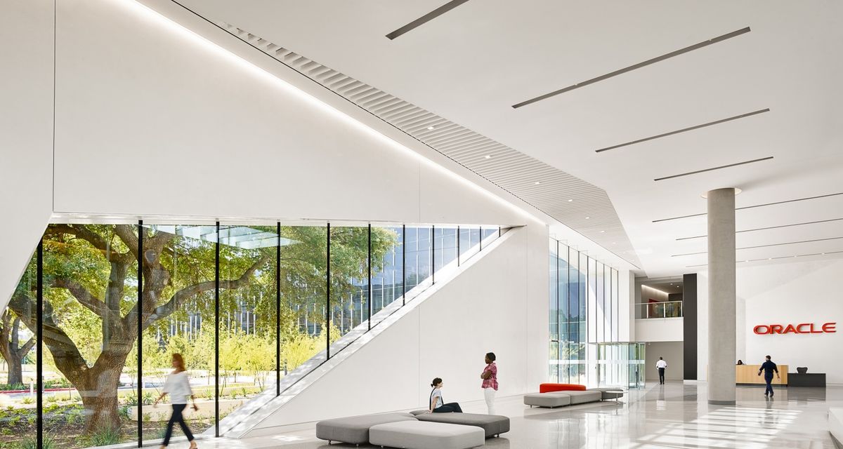 Oracle HQ lobby in Austin, TX.