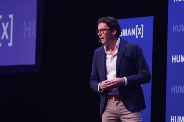 Stefan Weitz, Co-Founder and CEO of HumanX, speaks onstage during the HumanX AI Conference 2025