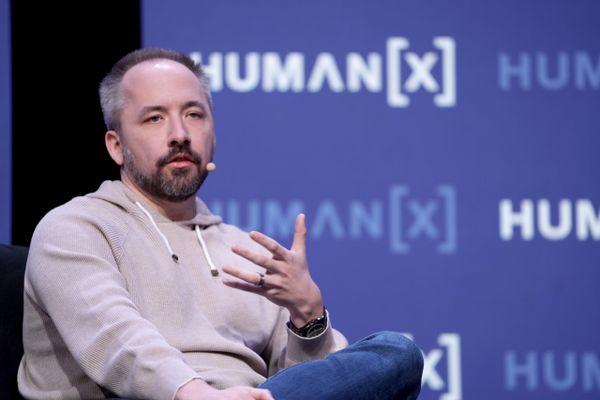 Dropbox CEO, speaks onstage during the HumanX AI Conference 2025
