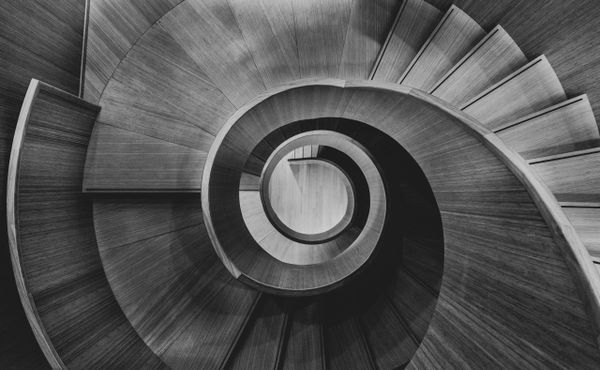 Spiral staircase from above