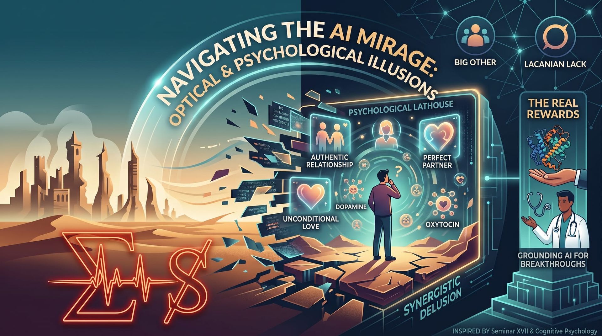 From Optical Mirage to Algorithmic Oasis: Navigating the Human Psyche in the Age of AI