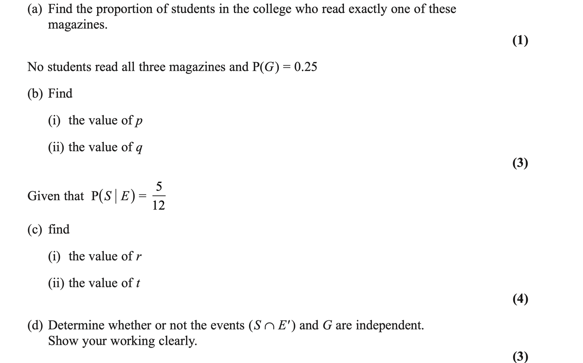 Q4 - Edexcel A-Level Maths Paper 3 June 2021