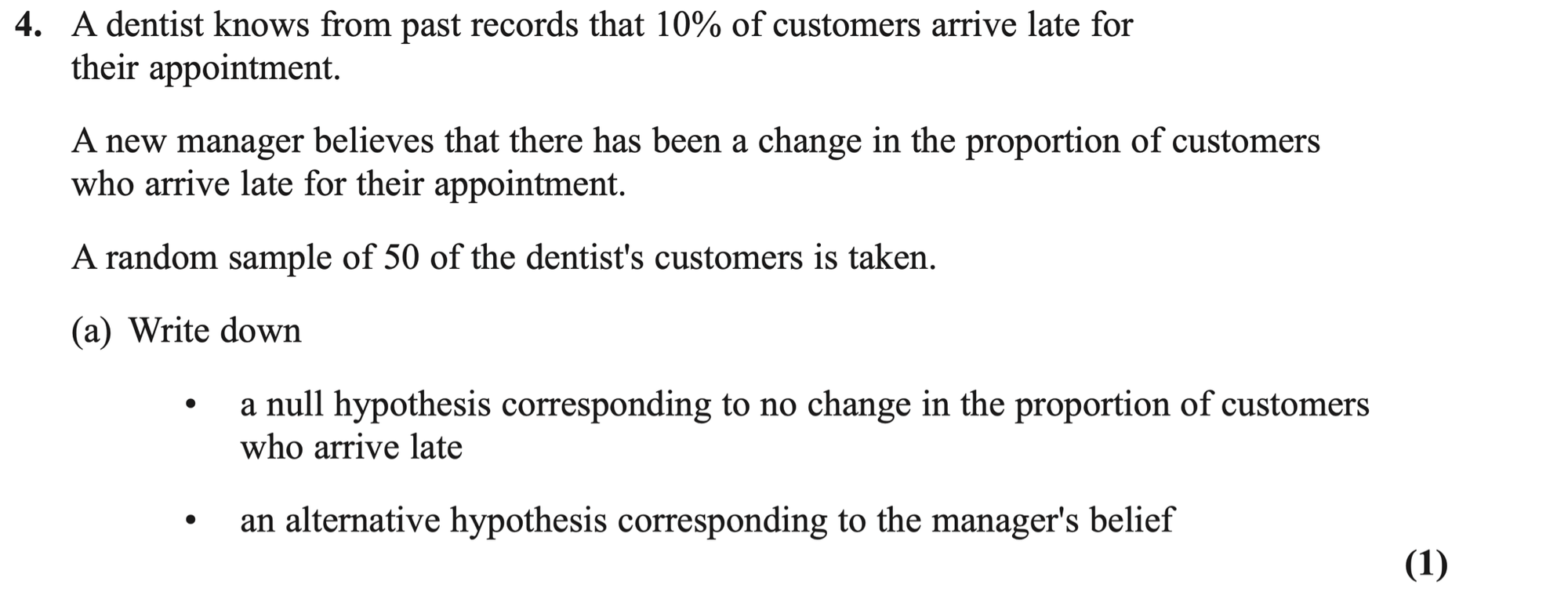 Q4 - Edexcel A-Level Maths Paper 3 June 2022
