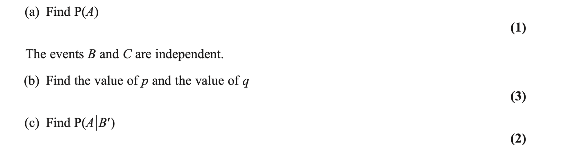 Q1 - Edexcel A-Level Maths Paper 3 June 2023