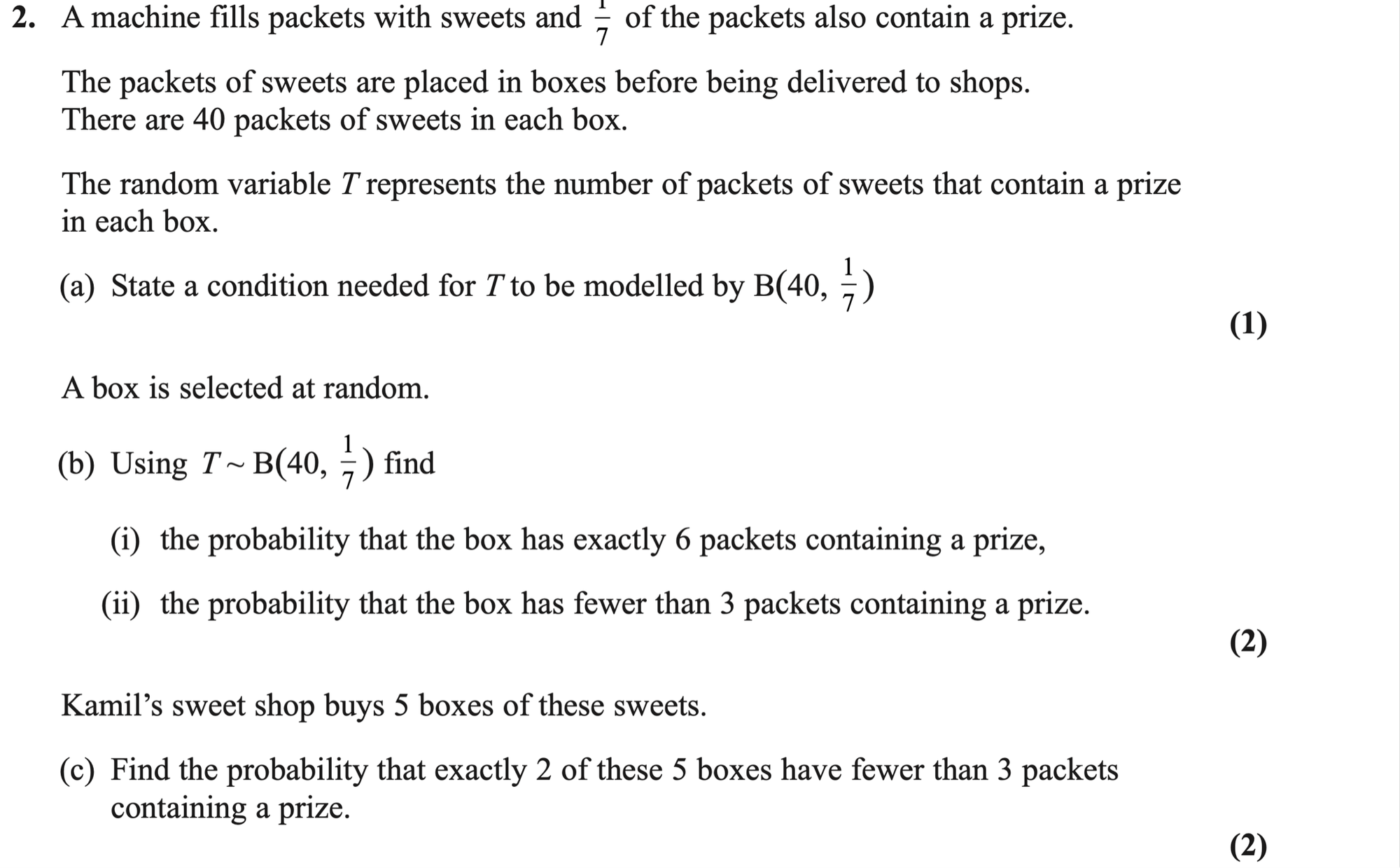 Q1 - Edexcel A-Level Maths Paper 3 June 2023