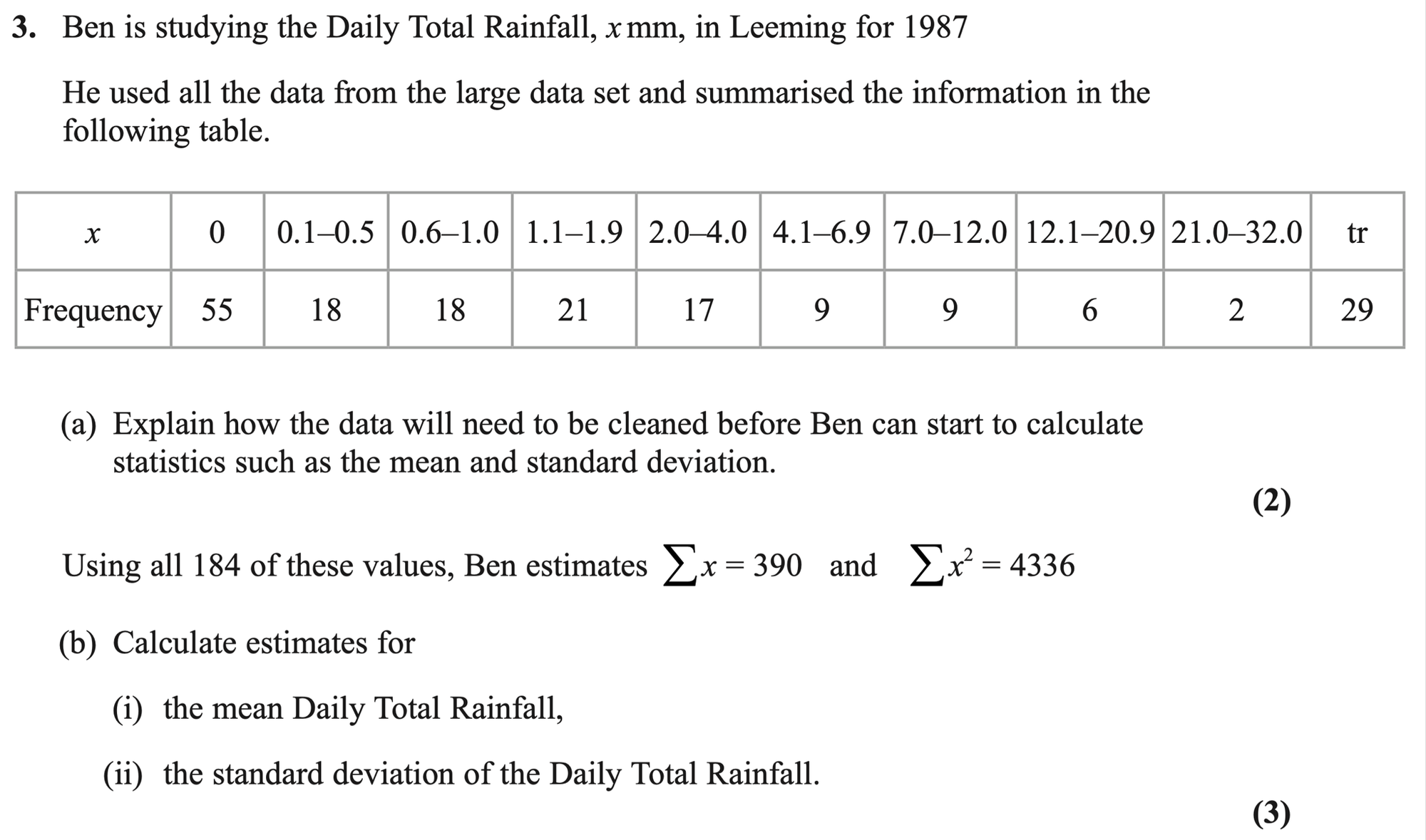 Q3 - Edexcel A-Level Maths Paper 3 June 2023