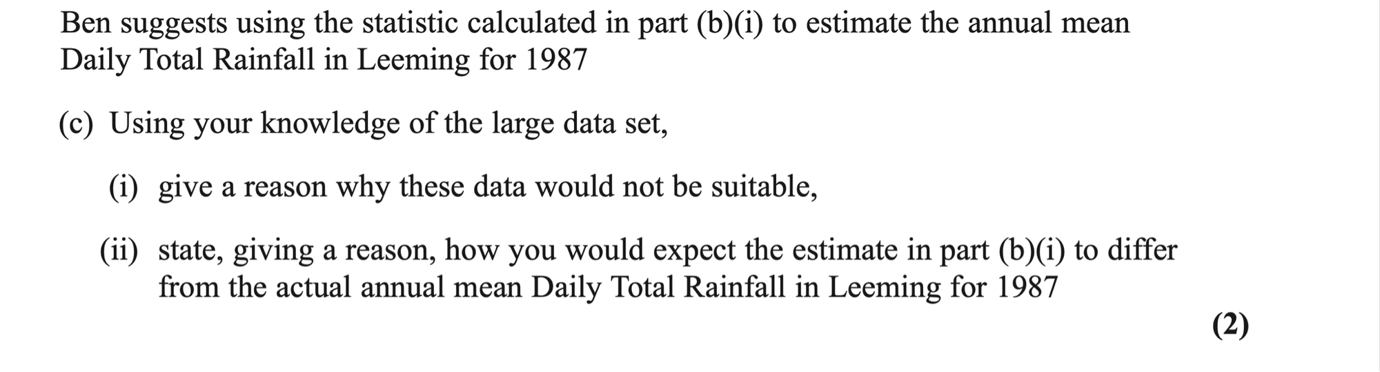 Q3 - Edexcel A-Level Maths Paper 3 June 2023