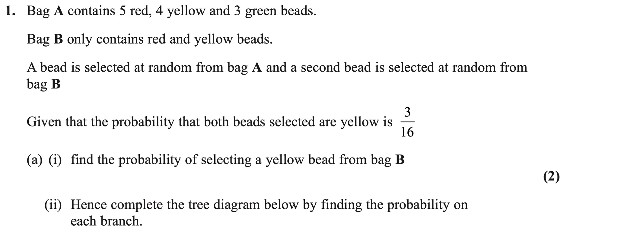 Q1 - Edexcel A-Level Maths Paper 3 June 2024