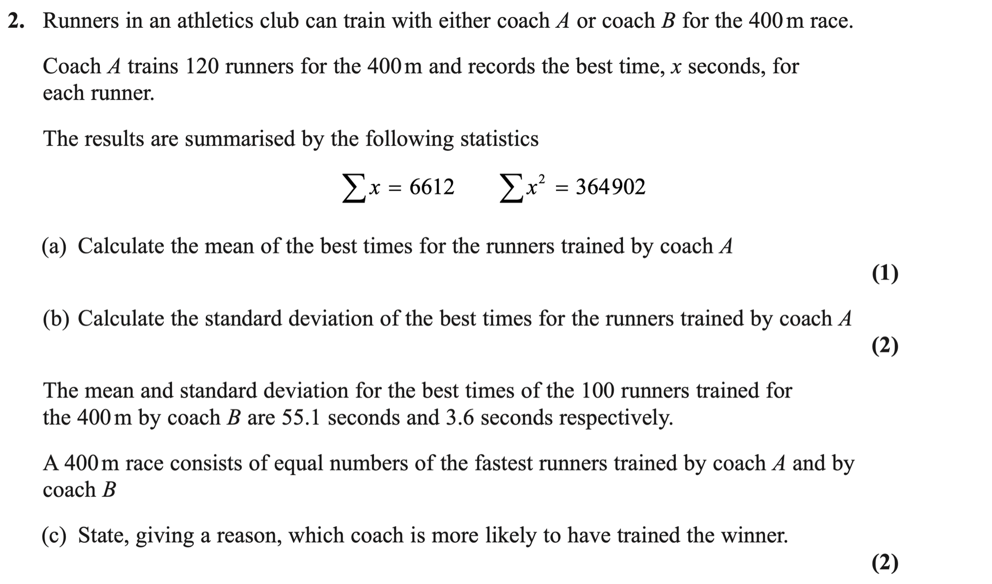 Q2 - Edexcel A-Level Maths Paper 3 June 2025