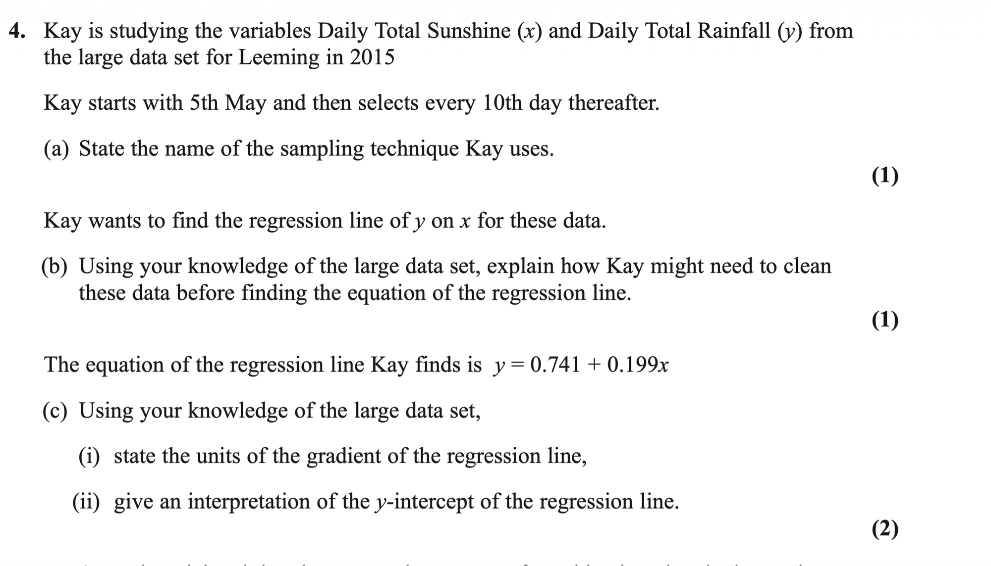 Q4 - Edexcel A-Level Maths Paper 3 June 2025