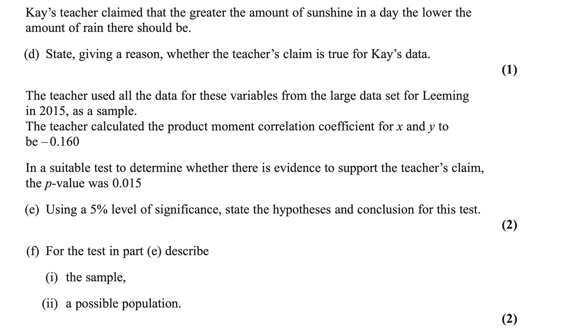 Q4 - Edexcel A-Level Maths Paper 3 June 2025