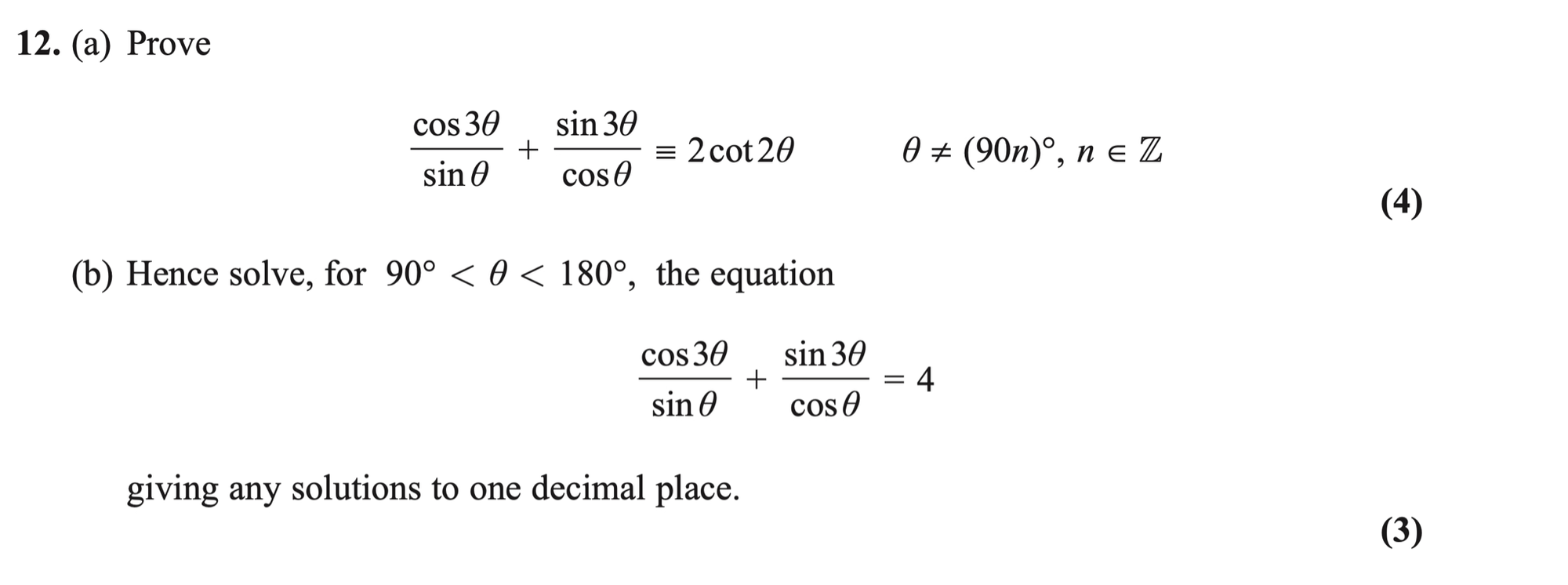 Q12 - Edexcel A-Level Maths Paper 2 June 2019
