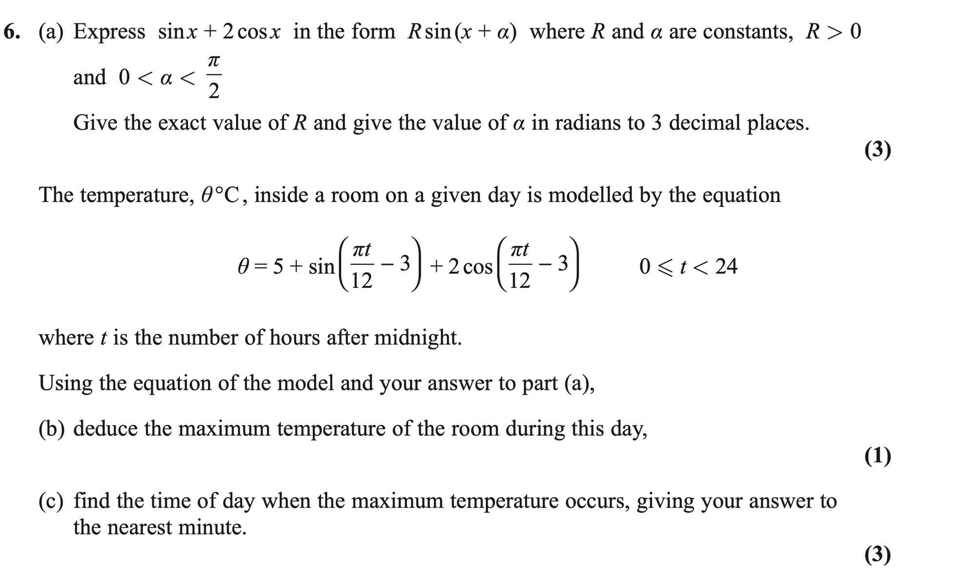 Q6 - Edexcel A-Level Maths Paper 1 June 2020