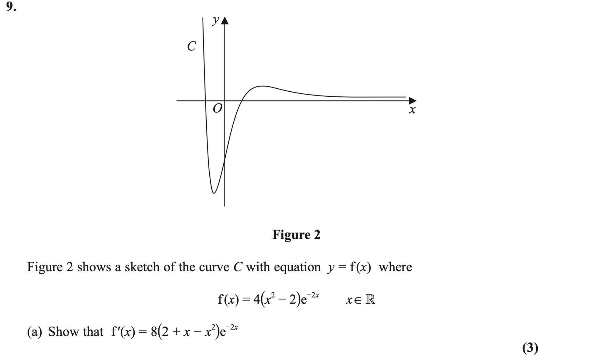 Q9 - Edexcel A-Level Maths Paper 1 June 2020