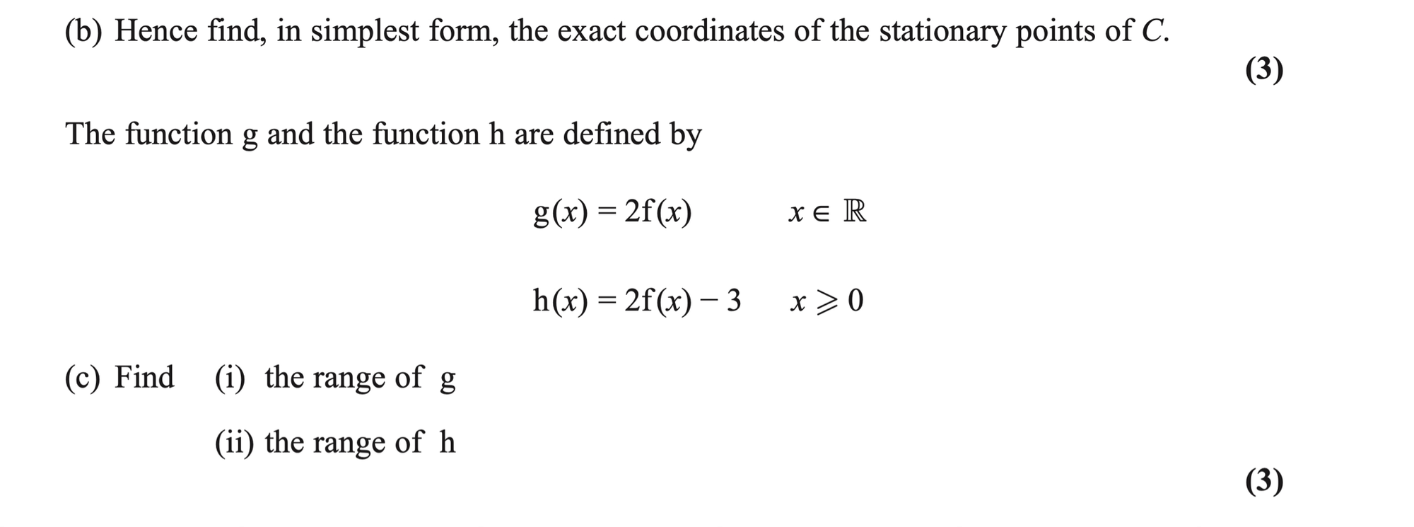 Q9 - Edexcel A-Level Maths Paper 1 June 2020