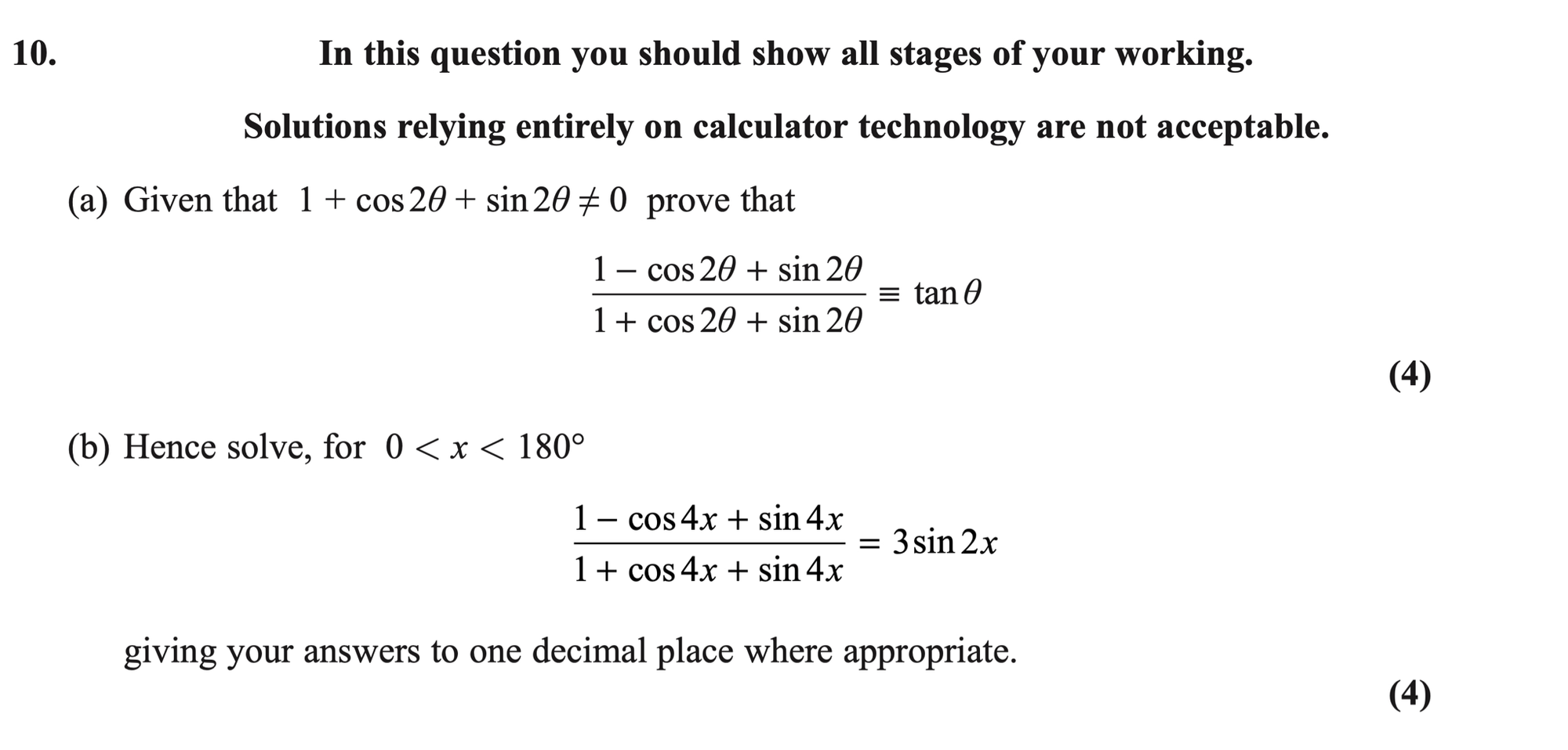 Q10 - Edexcel A-Level Maths Paper 1 June 2021