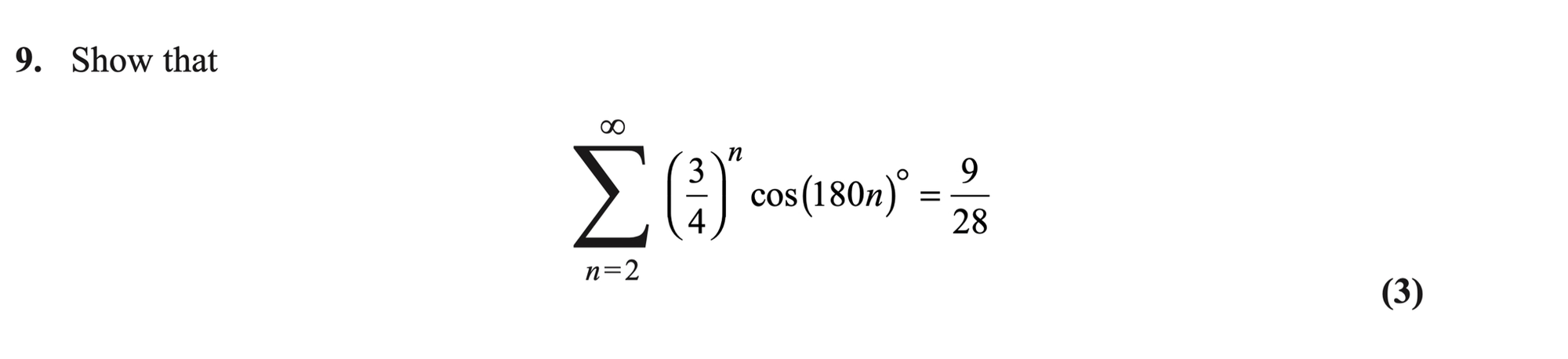 Q9 - Edexcel A-Level Maths Paper 2 June 2021