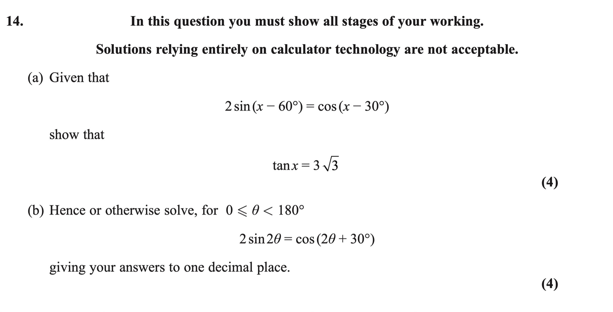 Q14 - Edexcel A-Level Maths Paper 1 June 2022