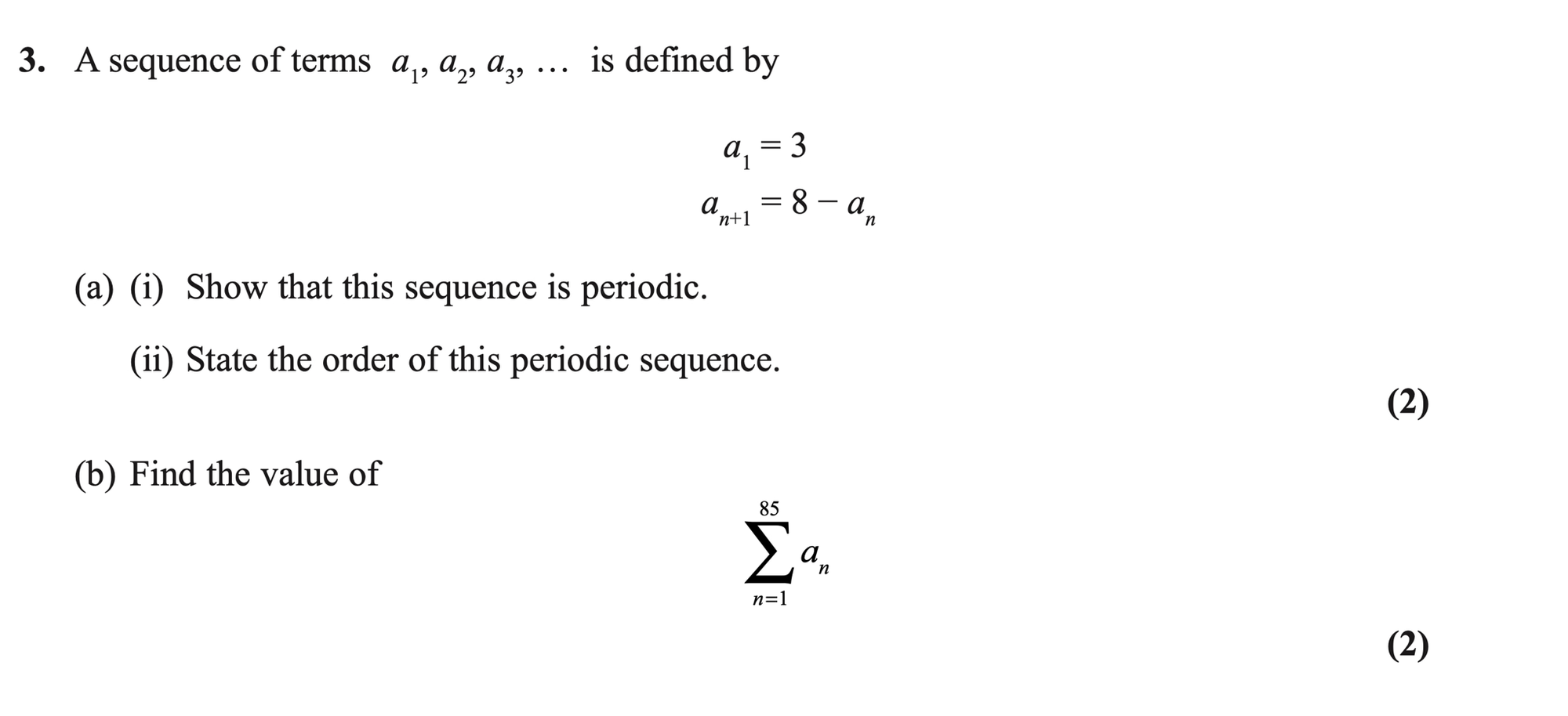 Q3 - Edexcel A-Level Maths Paper 2 June 2022