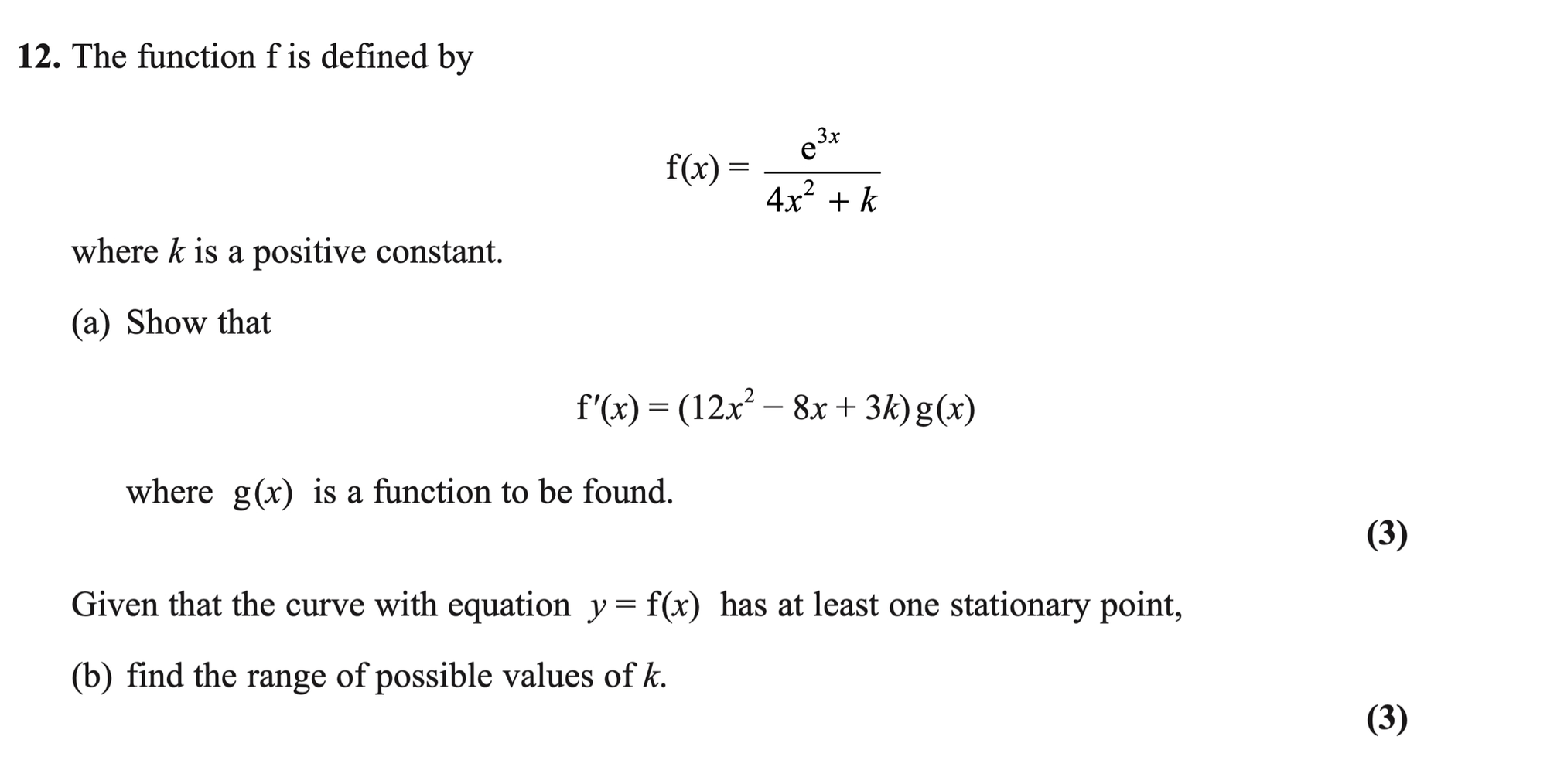 Q12 - Edexcel A-Level Maths Paper 2 June 2022