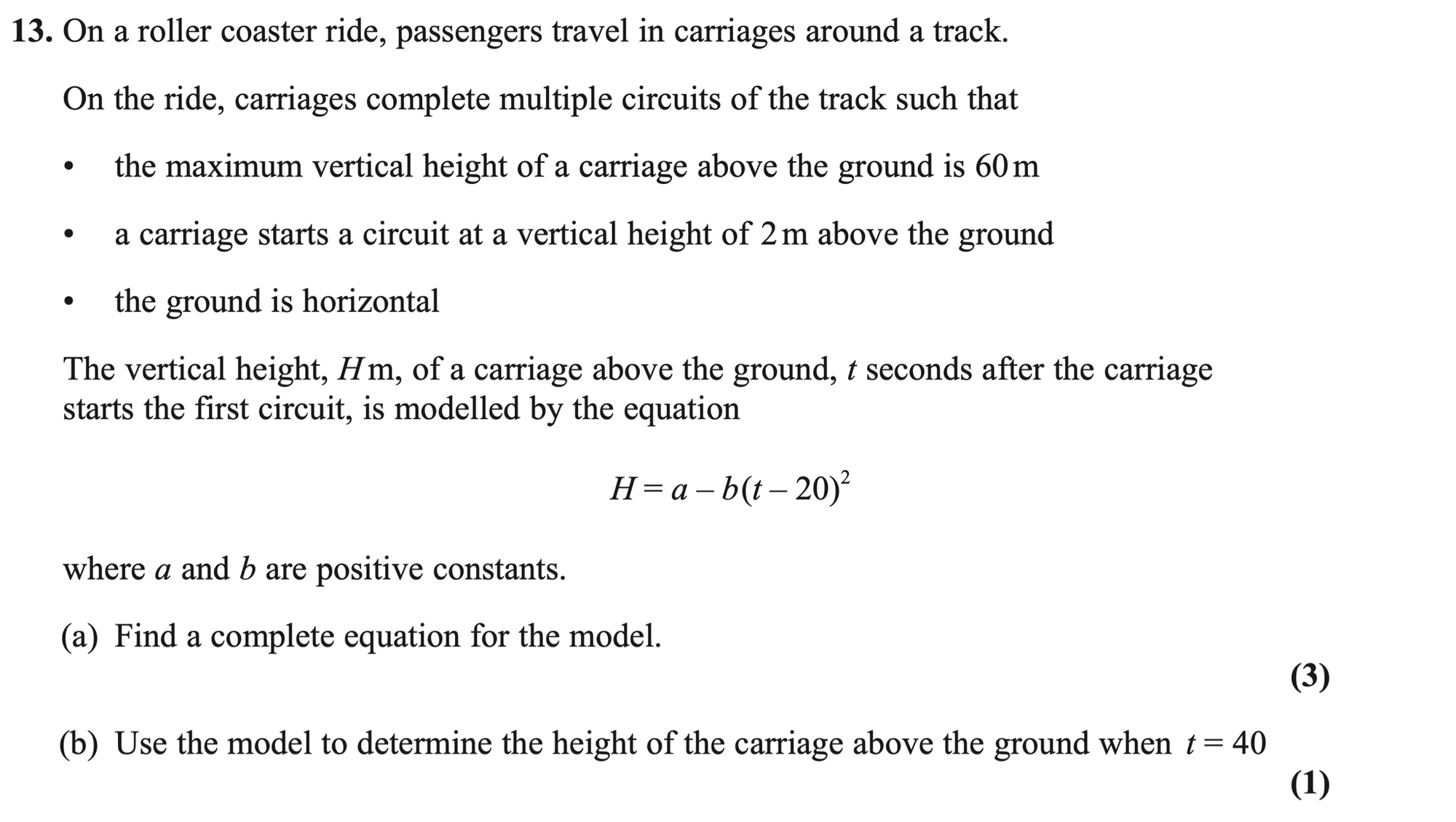 Q13 - Edexcel A-Level Maths Paper 1 June 2023