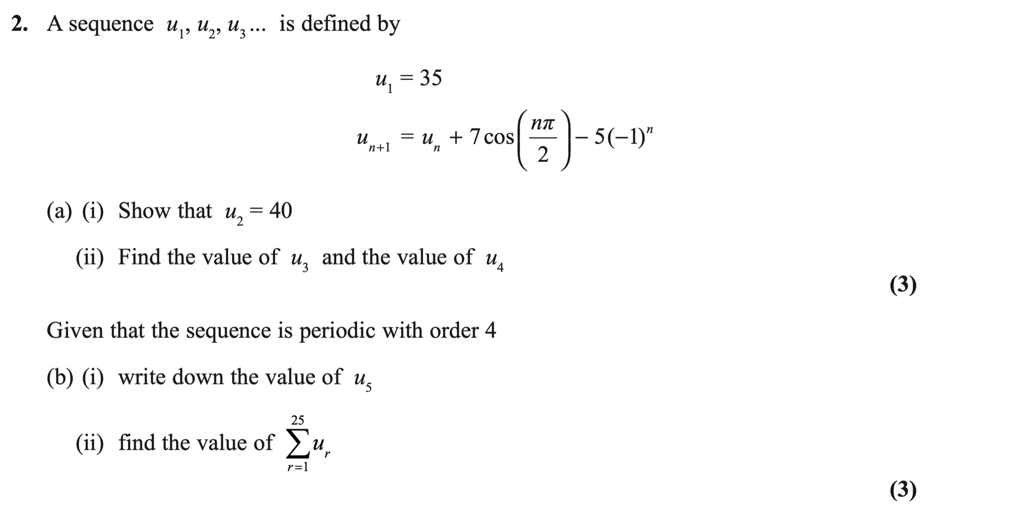 Q2 - Edexcel A-Level Maths Paper 2 June 2023
