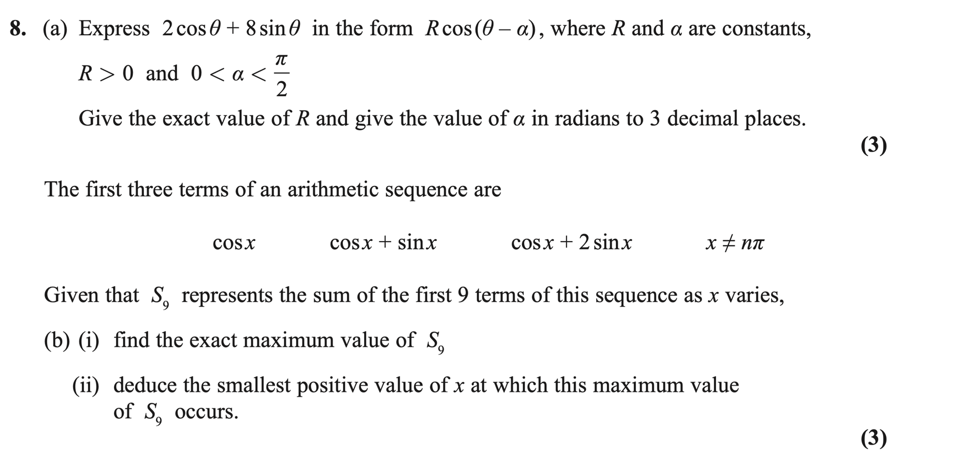 Q8 - Edexcel A-Level Maths Paper 2 June 2023