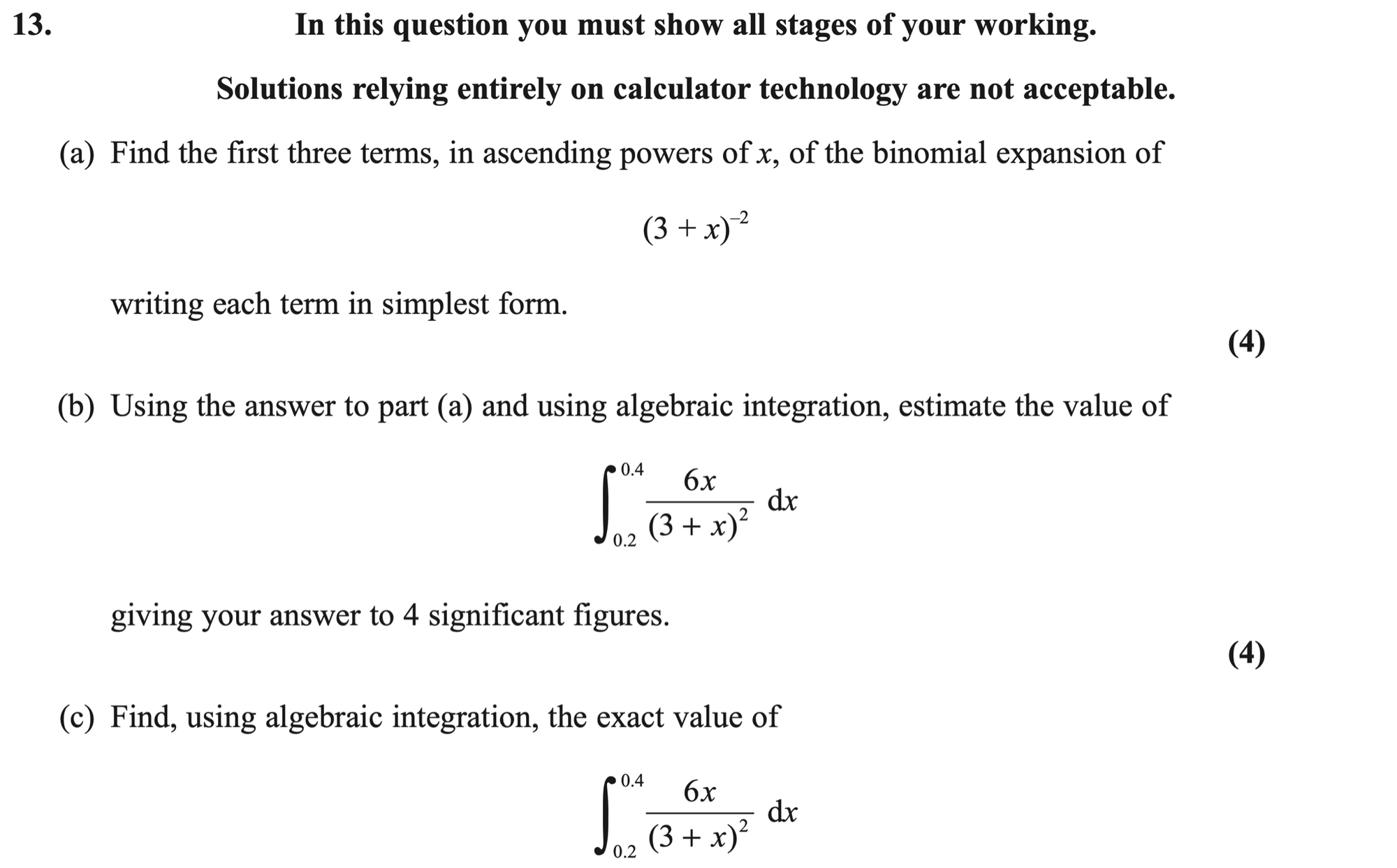 Q13 - Edexcel A-Level Maths Paper 2 June 2023