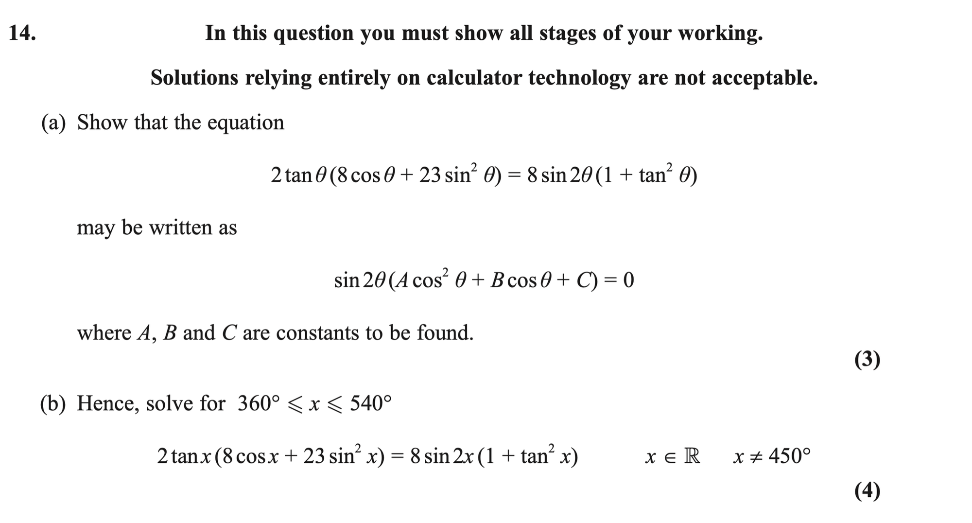 Q14 - Edexcel A-Level Maths Paper 2 June 2023