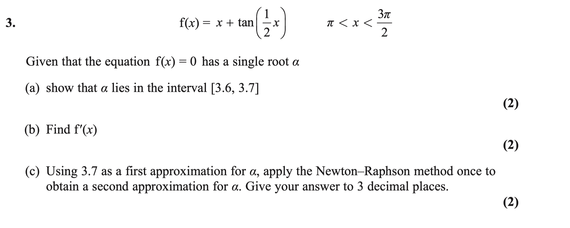 Q3 - Edexcel A-Level Maths Paper 1 June 2024