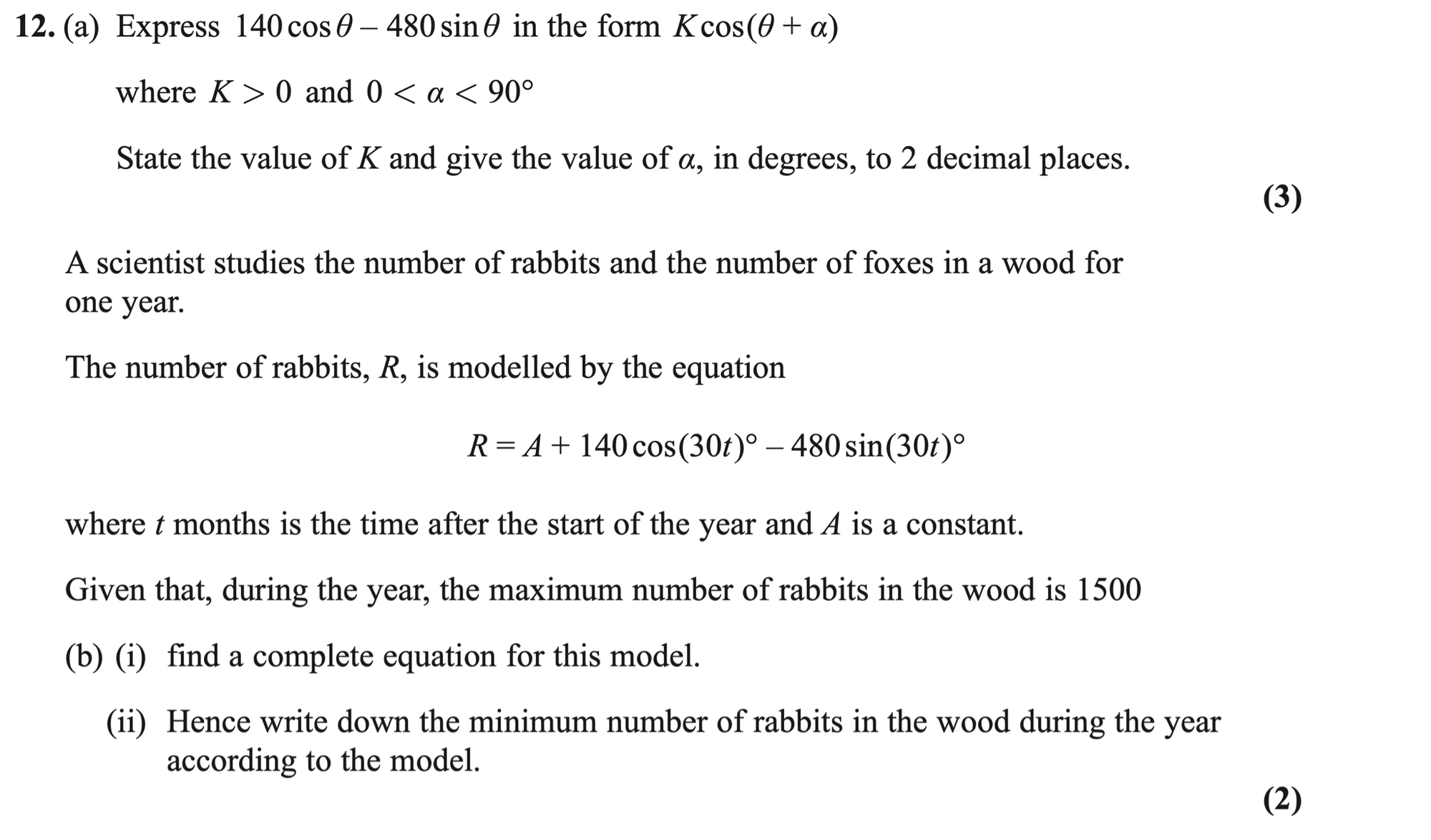 Q12 - Edexcel A-Level Maths Paper 1 June 2024