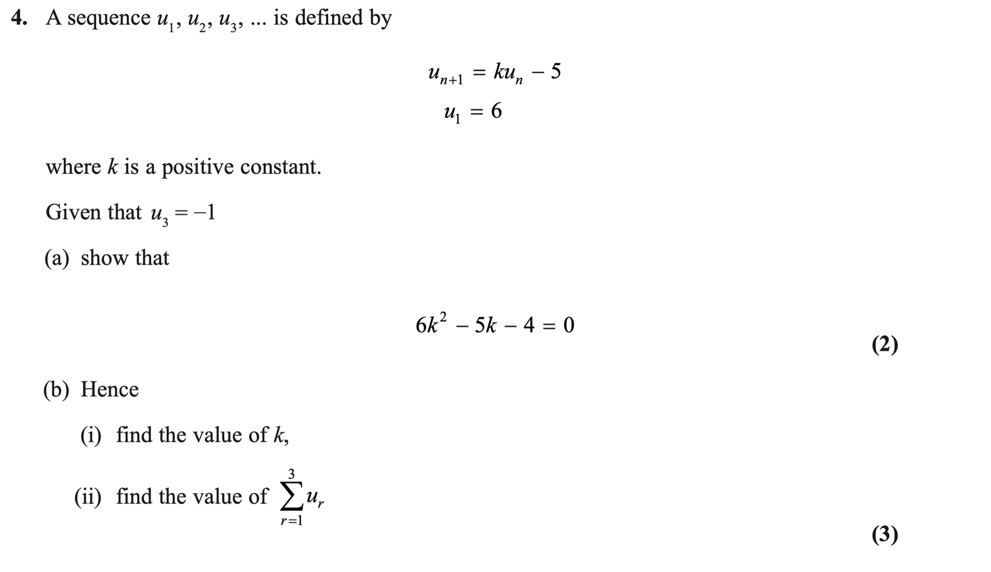 Q4 - Edexcel A-Level Maths Paper 2 June 2024