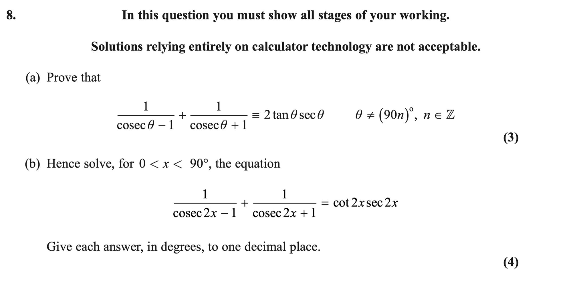 Q8 - Edexcel A-Level Maths Paper 2 June 2024